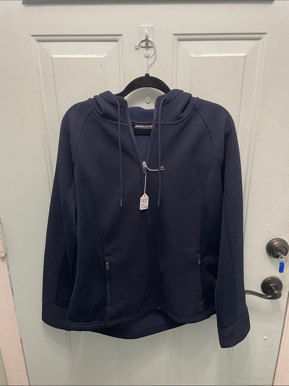 Swiss Tech Dark Navy Full-Zip Hooded Jacket